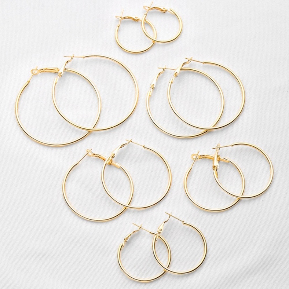 6pack gold hoops